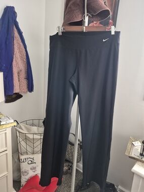 Nike Black Athletic Pants with Small Swoosh